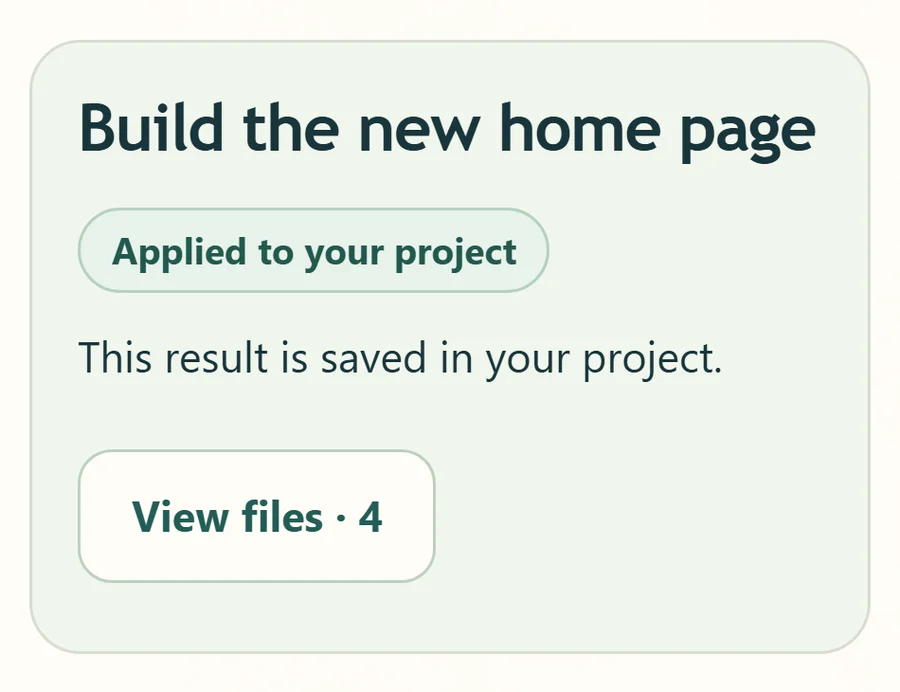 Build the new home page, applied to your project